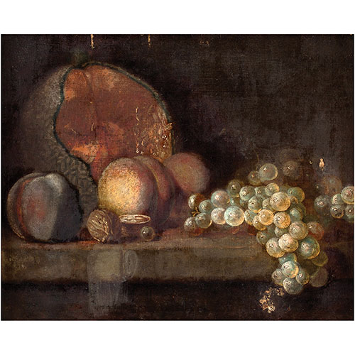 Sub.:11 - Lote: 42 - ESCUELA ESPAOLA, SS. XIX - XX Bodegn con piezas de fruta