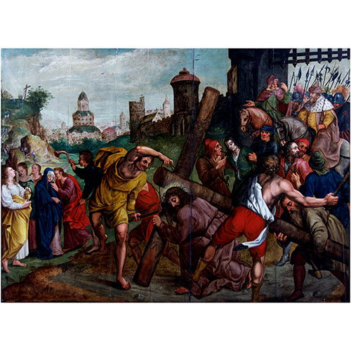 Sub.:11 - Lote: 84 - CRCULO DE MARTN DE VOS (Amberes, 1532-1603) Camino del calvario