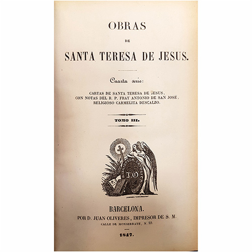 Sub.:11 - Lote: 2018 -  Religin. SANTA TERESA DE JESS. 