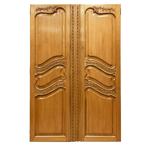 Sub.:13-On - Lote: 124 -  Lote de dos puertas para armario empotrado de estilo provenzal francs, s. XX.