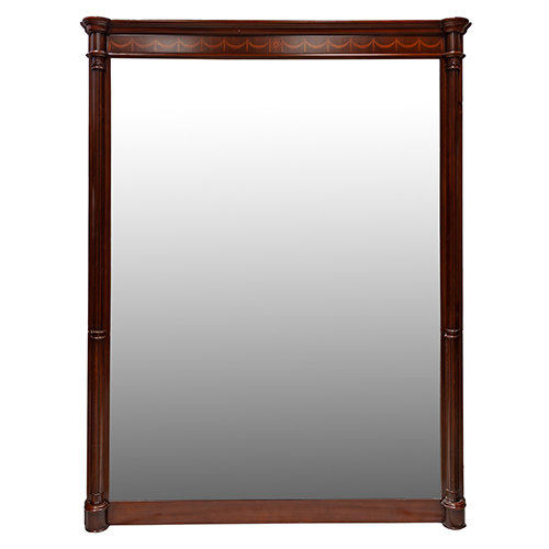 Sub.:13 - Lote: 1626 -  Gran espejo de dormitorio con marco de madera.