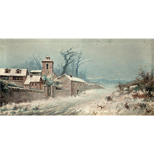 Sub.:13 - Lote: 121 - EMILE QUENTIN LEN BRIN (Francia, 1863-?) Paisaje nevado