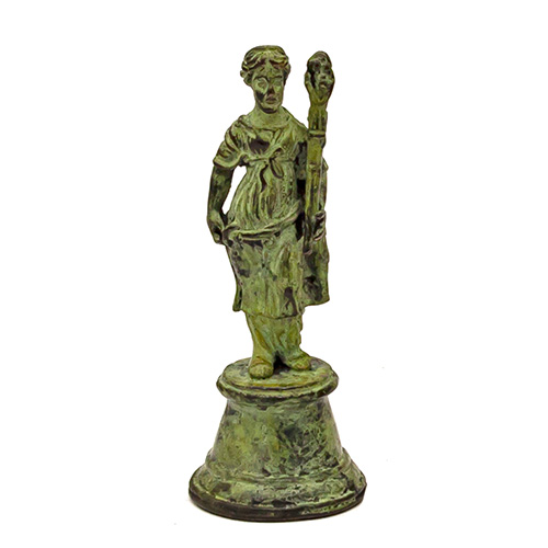 Sub.:14 - Lote: 279 -  Deidad. Figura en bronce emulando antiguo.