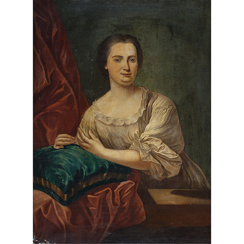 Sub.:14 - Lote: 46 - ESCUELA FRANCESA S. XVIII Retrato de dama