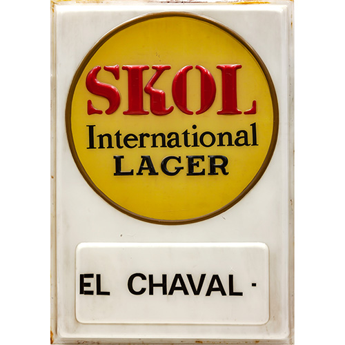 Sub.:15 - Lote: 1344 -  Rtulo en plstico de Cerveza Skol.