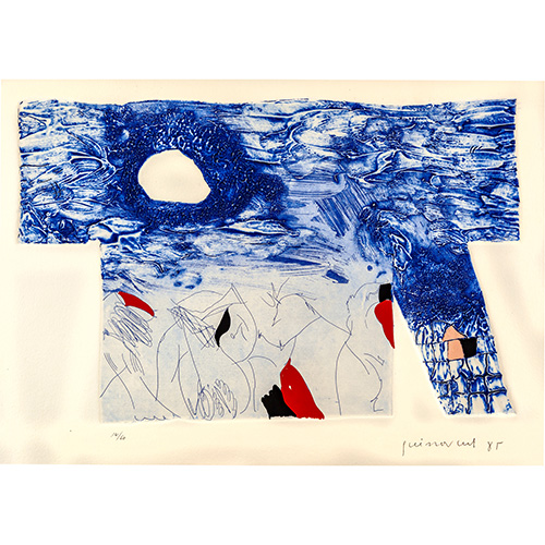 Sub.:15 - Lote: 103 - JOSEP GUINOVART (Barcelona, 1927 - 2007) Abstracto en azul