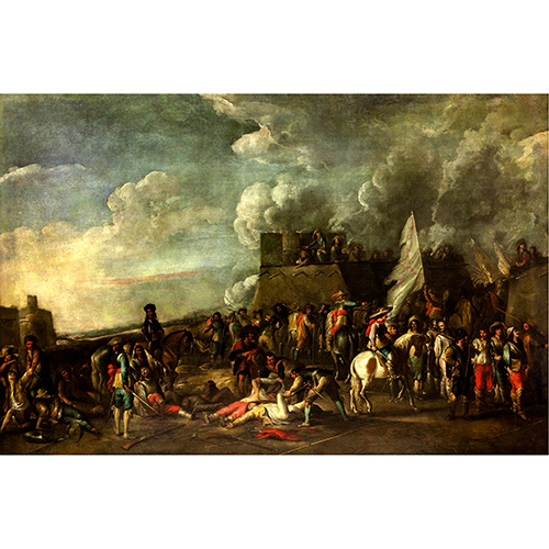 Sub.:15 - Lote: 1134 - ATRIBUIDO A JUAN DE TOLEDO (Lorca, 1611 - Madrid, 1665) Batalla de Nordlingen