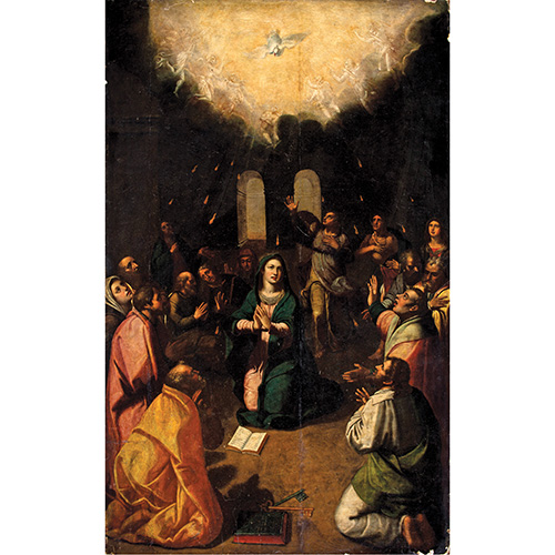 Sub.:16 - Lote: 109 - CIRCULO DE MIGUEL BARROSO, S. XVI Pentecosts