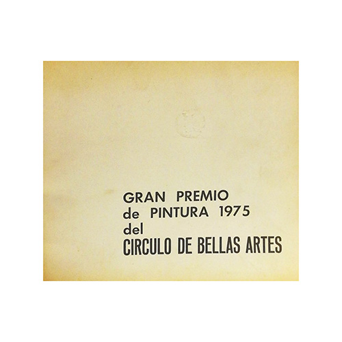 Sub.:16 - Lote: 2108 -  Gran premio de pintura 1975 del Crculo de Bellas Artes