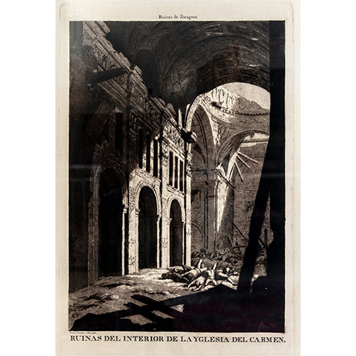Sub.:19 - Lote: 8 - FERNANDO BRAMBILA (Italia, 1763 - Madrid, 1832); JUAN GLVEZ (Mora, Toledo, 1774 - Madrid, 1847) Ruinas de la Iglesia del Carmen
