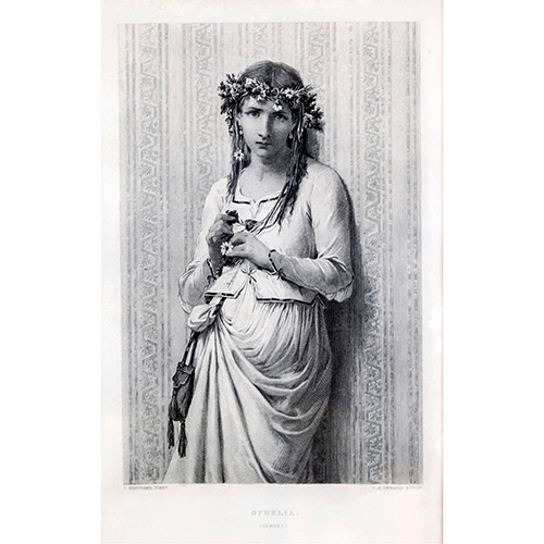 Sub.:19 - Lote: 3 - CHARLES A. DEBLOIS (1822-1883) Ophelia (Hamlet)