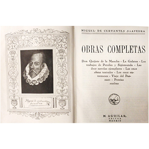 Sub.:19 - Lote: 2060 -  Obras completas de Miguel de Cervantes