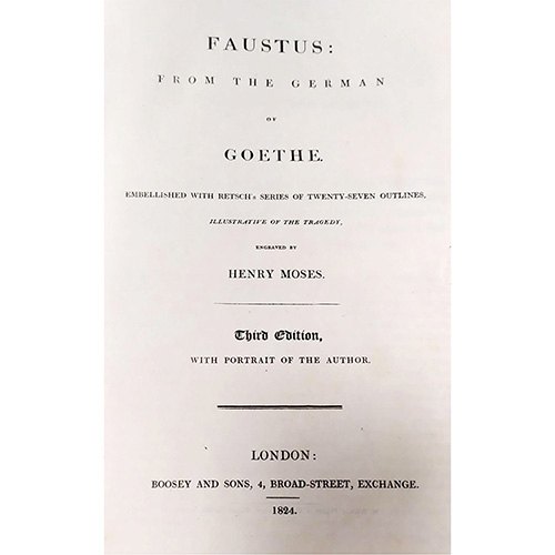 Sub.:20 - Lote: 2018 -  Faustus: from the German of Goethe