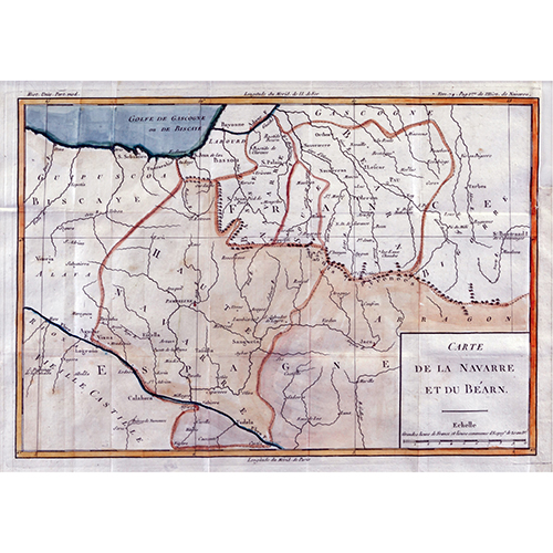 Sub.:20 - Lote: 22 - LOUIS BRION DE LA TOUR (1743-1803) Carte de la Navarre et du Bearn