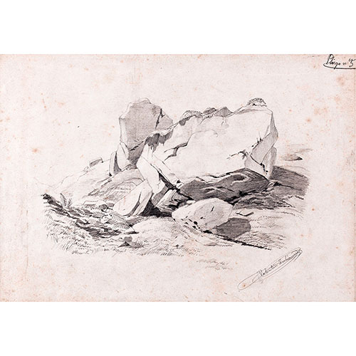 Sub.:27 - Lote: 21 - VALENTN DE ZUBIAURRE (Madrid, 1879 - 1963) Estudio de rocas