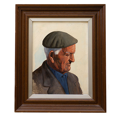 Sub.:30 - Lote: 4 - MANUEL BLESA (Ario, Teruel, 1945) Retrato de anciano