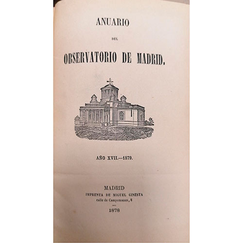 Sub.:31 - Lote: 1053 -  Anuario del observatorio de Madrid