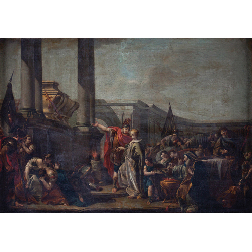 Sub.:6 - Lote: 1095 - CRCULO DE GIOVANNI BATTISTA PITTONI (Venecia, 1687-1767) El Sacrificio de Polxena