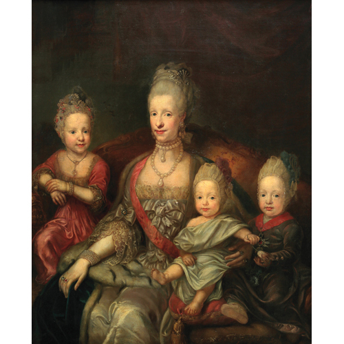 Sub.:6 - Lote: 1083 - ANTON VON MARON (Viena, 1733-1808) y TALLER La infanta Mara Luisa de Espaa con tres de sus hijos