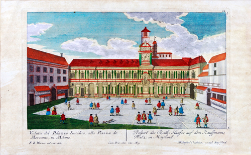 Sub.:7 - Lote: 3 -  Vista del Palacio de Justicia en la Plaza Mercanti de Miln.