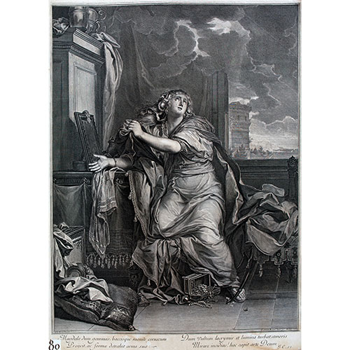 Sub.:9 - Lote: 47 - GERARD EDELINCK (Amberes, 1649 - Pars, 1707) Magdalena penitente