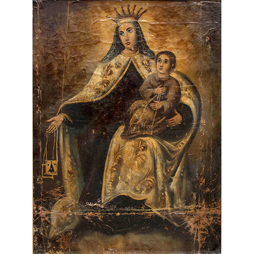 Sub.:9 - Lote: 56 - ESCUELA COLONIAL SS. XVII-XVIII Virgen del Carmen