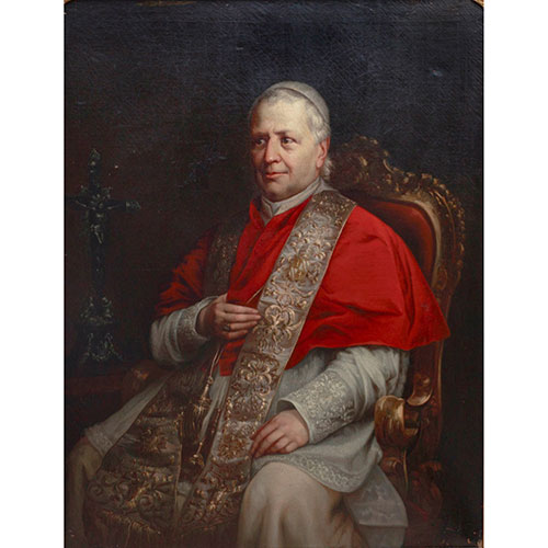 Sub.:9 - Lote: 94 - ESCUELA SEVILLANA S. XIX (CRCULO DE ANTONIO MARA ESQUIVEL) Retrato de Pio IX