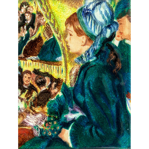 Sub.:1-On - Lote: 679 -  Copia en leo sobre cristal de un cuadro de Renoir. Enmarcado.