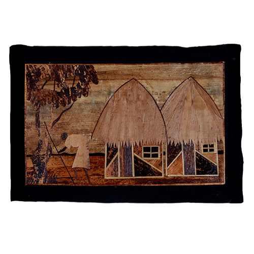 Sub.:1-On - Lote: 662 -  Tres cuadros africanos realizados con maderas