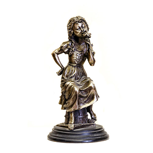Sub.:1-On - Lote: 258 -  Escultura en bronce sobre peana p�trea.