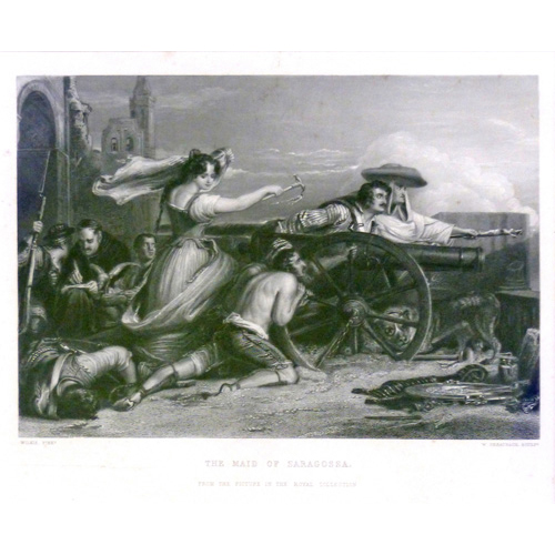 Sub.:1 - Lote: 153 - William GREATBACH, (1802 1885). Zaragoza. Guerra de la independencia. Agustina de Aragn. The Maid of Saragossa.