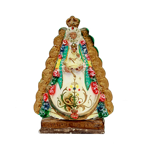 Sub.:10 - Lote: 562 -  Virgen del Roco en escayola policromada. Rotura.