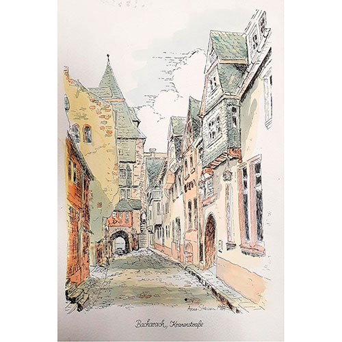 Sub.:11-On - Lote: 294 - ARNO STASSEN (S. XX) Bacharach, Kranenstrabe