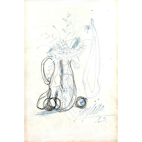 Sub.:11-On - Lote: 293 - ANTONIO GUIJARRO GUTIERREZ (Villarrubia de los Ojos, Ciudad Real, 1923-Madrid, 2011). Jarra con flores