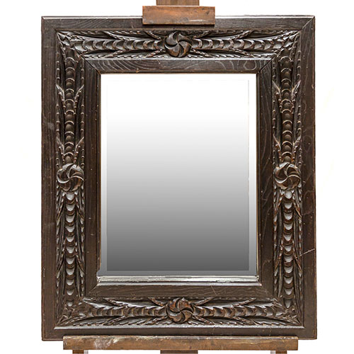 Sub.:11-On - Lote: 1278 -  Espejo con marco en madera tallada.