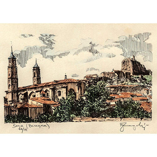 Sub.:11-On - Lote: 315 - ESCUELA ESPA�OLA, S.XX Pueblos de Arag�n