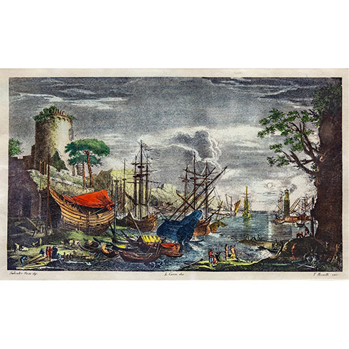 Sub.:11-On - Lote: 322 - TITO BOSELLINI (Italia, 1803 - 1843) Marina del puerto