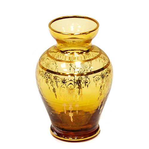 Sub.:11-On - Lote: 239 -  Jarroncito en �mbar y oro en cristal de Murano.