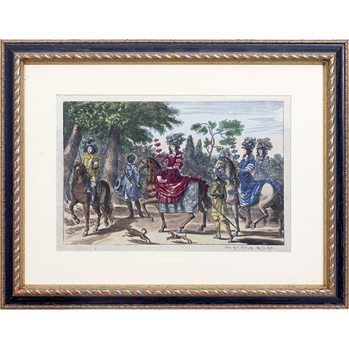 Sub.:11-On - Lote: 306 - WINTER Georg Simon (1629-1701); SCHURTZ, Cornelius N. (activo 1651-1700). EQUITACI�N: C�MO DEBEN MONTAR LAS DAMAS DE ALTO RANGO DE MANERA ELEGANTE Y SIN RIESGO.