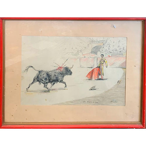 Sub.:11-On - Lote: 283 - ESCUELA ESPA�OLA S. XX Litri empieza la faena