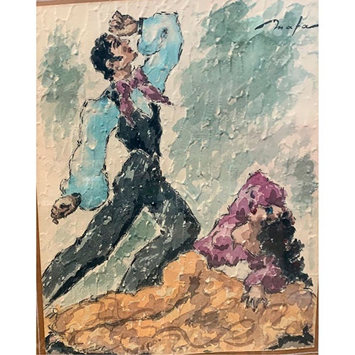 Sub.:11-On - Lote: 267 - ESCUELA ESPA�OLA S. XX Maldici�n (Baile Gitano)