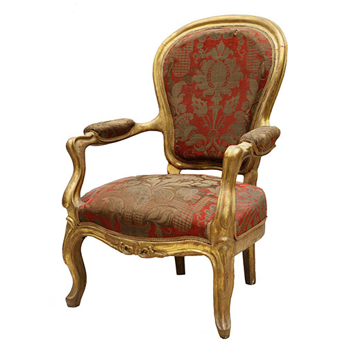 Sub.:11-On - Lote: 112 -  Sill�n isabelino en madera dorada