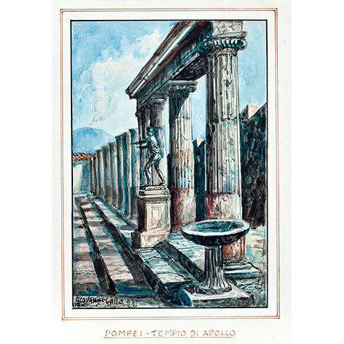 Sub.:11-On - Lote: 269 - GUIOVANNI GALLO (1915 - ?) Pompei-Tempio di Apollo