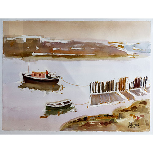 Sub.:11-On - Lote: 260 - JOSE LU�S S�NCHEZ GARC�A (Sevilla, 1945) Paisaje de R�a