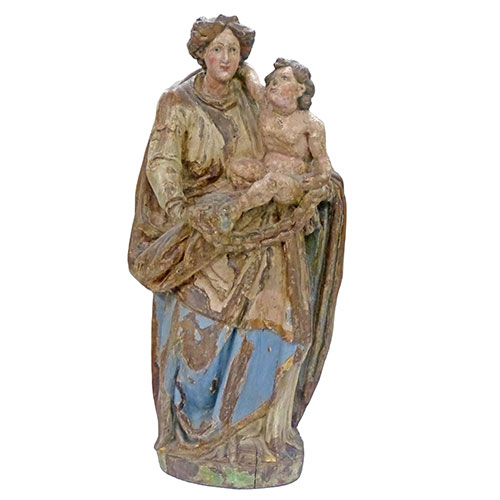 Sub.:11 - Lote: 465 - ATRIBUIDO A JUAN HUICI (S. XVII) La Virgen del Rosario