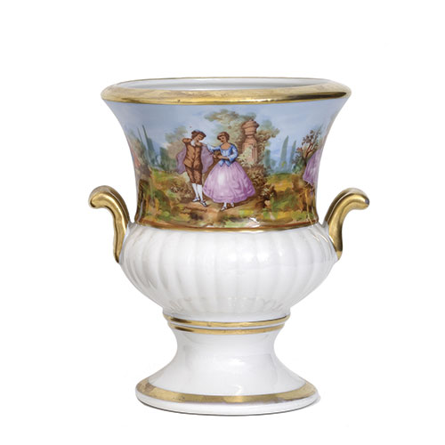 Sub.:12-On - Lote: 232 -  Jarr�n en porcelana con forma de cratera