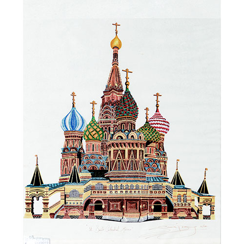 Sub.:12-On - Lote: 1265 - ESCUELA INGLESA S. XX Catedral de San Basilio de Moscú