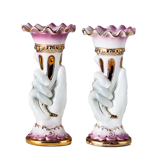 Sub.:12-On - Lote: 280 -  Pareja de jarrones en cer�mica esmaltada