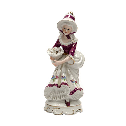 Sub.:12-On - Lote: 270 -  Mujer con canasto de flores