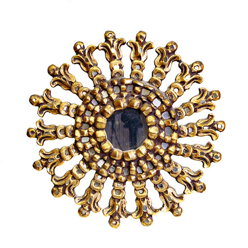 Sub.:12-On - Lote: 119 -  Moldura de madera tallada con espejo